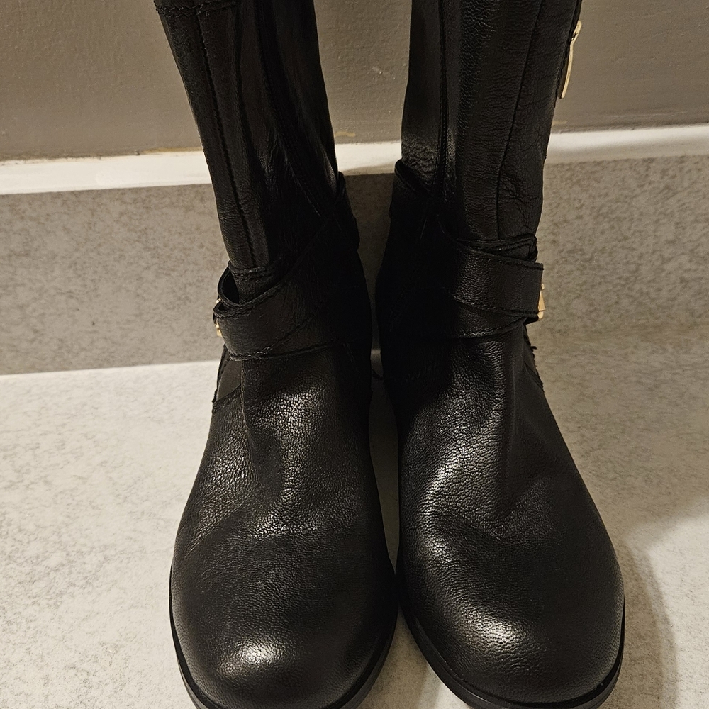 Marc Fischer Dolca Mid-Calf Black Leather Boots